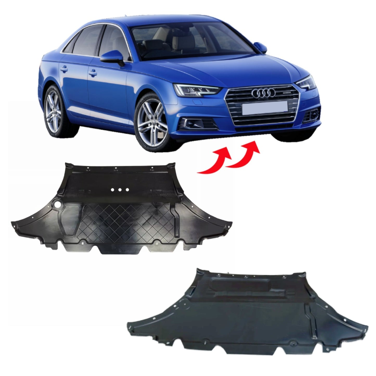PinochUKka | Fits AUDI A4 B8 [2008-2017] A5 [2008-2012] Under Engine Cover
